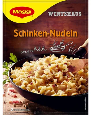 Image de Maggi Wirtshaus Schinken Nudeln solide avec oignons frits et bacon 168g