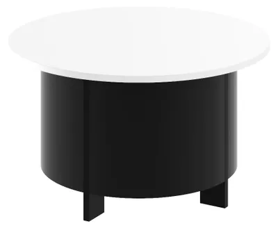 Produktbild von Design Couchtisch HSL-111 rund Hochglanz Wohnzimmer Tisch 80 x 44 cm