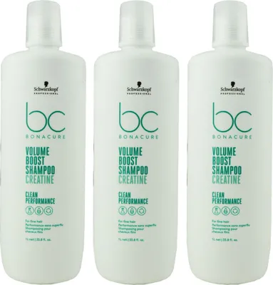 Produktbild von Schwarzkopf Bonacure Volume Boost 3 x 1000 ml Shampoo für feines Haar Set
