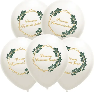 Produktbild von Kommunionballons BLÄTTER 12 Zoll 5 Stk.