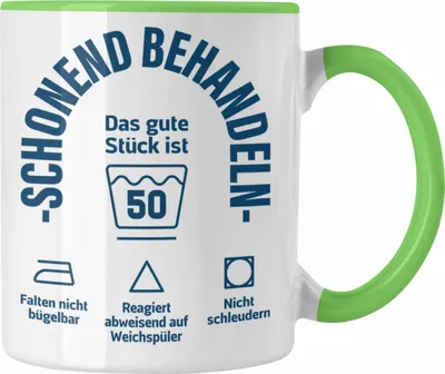 Produktbild von Trendation - 50. Geburtstag Geschenkidee Frau Frauen Männer Mann Tasse mit Sprüch 50er Geburtstag (Grün)
