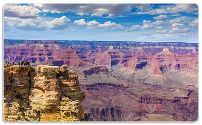 Produktbild von Wallario Frühstücksbrettchen aus Glas, je 14 x 23 cm, mit rutschfesten Füßen, Motiv Felsenschlucht im Grand Canyon Park Arizona