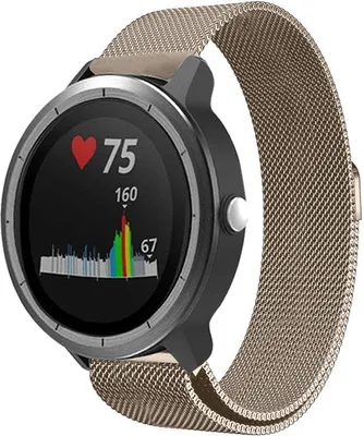 Produktbild von Strap-it Garmin Vivoactive 3 Milanese Band (Champagner)
