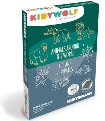 Produktbild von Nachfüllkarten Kidydraw Mini Tiere Tiny - Blau | by Kidywolf