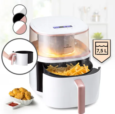 Obrázek produktu pro Horkovzdušná fritéza Klarstein, XL fritéza, fritéza s dotykovým ovládacím panelem, časovačem, nastavitelnou teplotou a 16 programy, horkovzdušná fritéza, bezolejová horkovzdušná fritéza 1500 W, 7,5 l