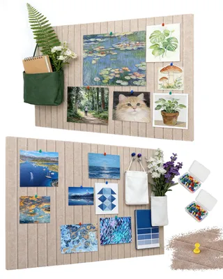 Produktbild von Prikbord aus Filz, selbstklebend, 2er Set, 40 x 60 cm, 9 mm dick, für Büro und Küche