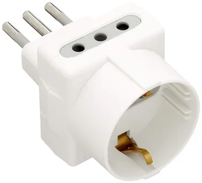 Immagine prodotto di bticino S3610D Adattatore Triplo per Presa di Corrente Bianco 250V 10A Maschio/Femmina