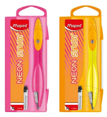 Produktbild von Maped Zirkelkasten STUDY NEON farbig zufällige Farbe (1 Stück)
