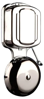 Productafbeelding van Byron Gong Deurbelgong - Bedraad Opbouw Deurbelgong voor Binnen - Rond Model voor Eenvoudige Wandmontage - Werkt op Transformator - Kleur Chroom - Afmetingen 3,5 x 12 x 21 cm