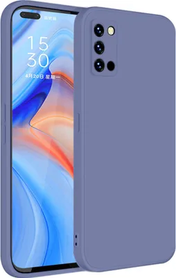 Produktbild von OPPO Reno4 Hülle, LaimTop Slim Liquid Silikon Gel Gummi Schutzhülle für OPPO Reno4 Grau