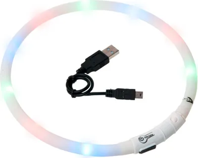 Zdjęcie produktu dla Karlie – obroża Visio Light LED, biała, 70 cm