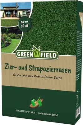 Produktbild von Rasensamen Greenfield Zier- & Strapazierrasen 1 kg 50 m²