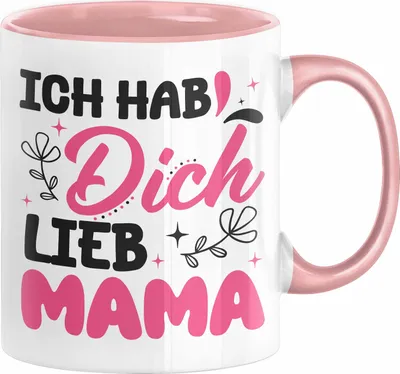 Produktbild von Mama Geschenk Tasse Ich Hab Dich Lieb Mama Geschenkidee Muttertagsgeschenk von Sohn Tochter (Rosa)