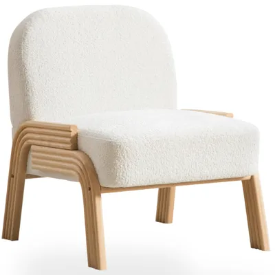 Image de Fauteuil de cinéma pour salon, fauteuil de détente moderne en tissu chenille avec dossier incurvé