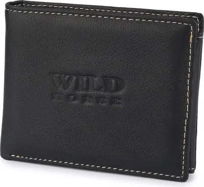 Produktbild von Wild Horse Herren-Geldbörse aus schwarzem Leder