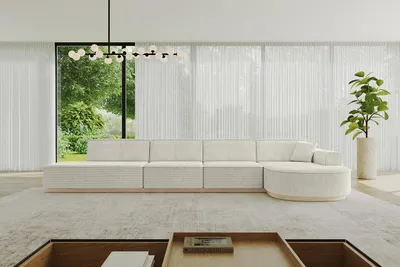 Produktbild von ALTDECOR Ecksofa in L-Form ARRIO-L3 - 413x171x83 cm Cremeweiß - Corner Sofa Bett Eckcouch Couch Wohnlandschaft Cauchsofa