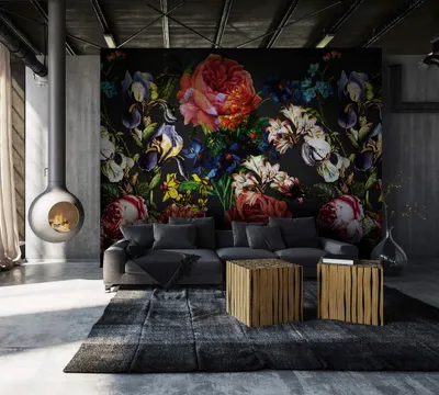 Produktbild von NEWROOM Tapete Armenta Schwarz Vliestapete - Floral Blumen Rose  Germany