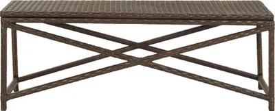 Produktbild von vidaXL Gartenbank 120 cm Poly Rattan Braun