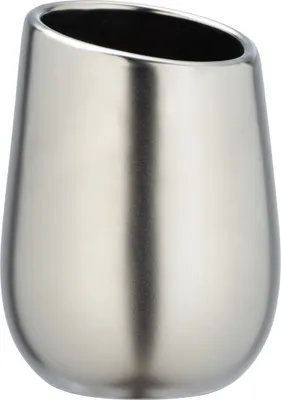 Image de WENKO Gobelet à dents Porte-brosse Accessoires de salle de bain BADI chrome mat