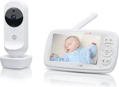 Produktbild von Motorola VM44 Connect WiFi-Babyphone mit Kamera und App - HD-Videostreaming - Gegensprechfunktion - viele ntzliche Extras