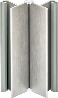 Immagine prodotto di Battiscopa Volpato con raccordo angolare regolabile - altezza 100 mm - si abbina al battiscopa Flex della serie S10/20/90, plastica effetto acciaio inox