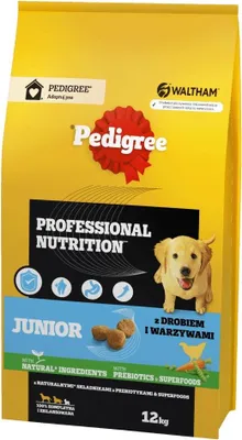 Produktbild von PEDIGREE Professional Nutrition Junior with poultry and vegetables  medium and large breeds - trockenfutter für Hunde - 12 kg