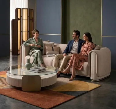Zdjęcie produktu dla zestaw do salonu: sofa i stolik kawowy w eleganckim stylu