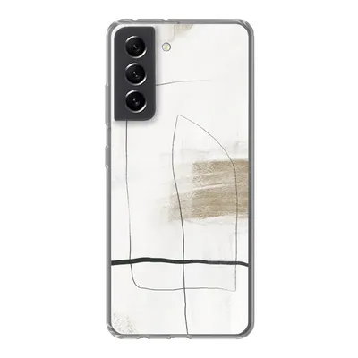 Produktbild von MuchoWow® Handyhülle Schutzhülle Hülle für Samsung Galaxy S21 FE Farbe - Minimalismus - Schwarz Silikon Softcase Handy Hülle - Mobiltelefonhülle