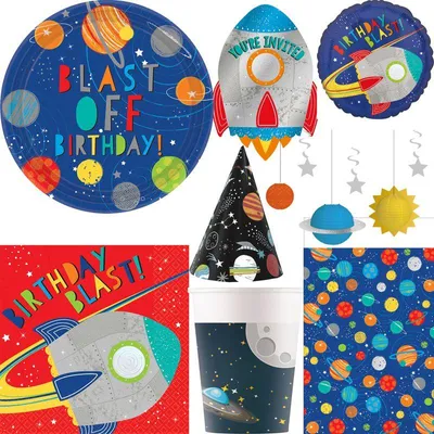 Produktbild von Weltraum Kindergeburtstag Partyset Party Deko Geburtstag Dekoration Jungs