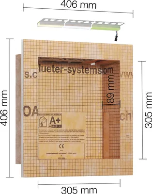 Produktbild von Schlüter® KERDI BOARD NLT Wandnische 305 x 305 x 89 RGB+ weiß (KB12NLTP1AE9)