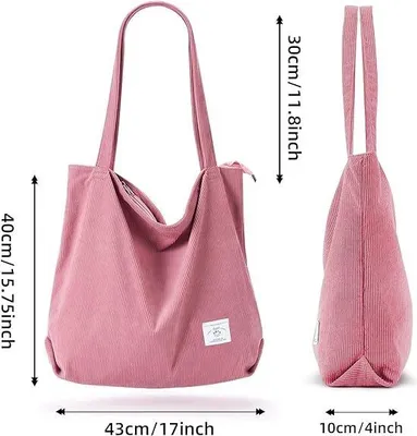 Produktbild von Famanu Schultertasche große Shopper - Corduroy