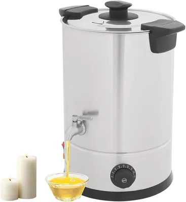 Produktbild von Wachsschmelzer 8L/10L/12L Wachsschmelzgerät 1800W Elektrisch Wachsschmelztopf Edelstahl Kerzenwachsschmelzer 30-110°C (12 L)