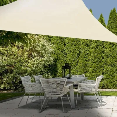 Obrázok produktu pre ProGarden slnečná plachta 3x3x3 m krémovo biela trojuholníková