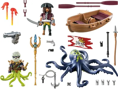 Produktbild von PLAYMOBIL Pirates  Kampf gegen den Riesenoktopus 71419