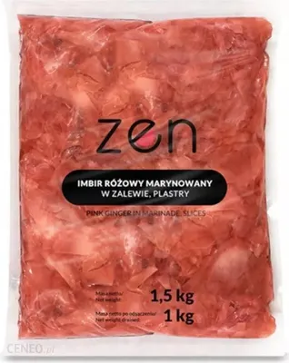 Zdjęcie produktu dla Marynowany różowy imbir do sushi 1,5 kg - Zen