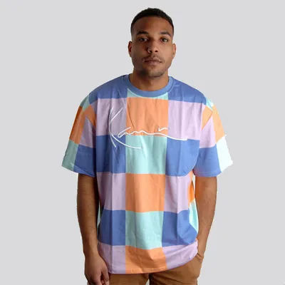 Image de Hommes - Karl Kani Signature Block Tee bleu - S