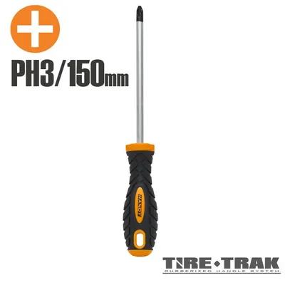 Zdjęcie produktu dla Wkrętak krzyżakowy PH3 - wkrętak krzyżakowy 150 mm - stal chromowo-wanadowa - uchwyt antypoślizgowy - pętla do zawieszania - 1 sztuka [10527].
