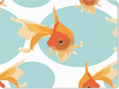 Produktbild von MuchoWow® Mauspad Mousepad Goldfisch - Tiere - Seifenblase - Muster 40x30 cm - Mousepads - Maus Mat - Pad - Mausunterlage - Anti Rutsch