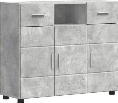 Immagine prodotto di vidaXL Armadio in legno grigio cemento 88,5 x 30,5 x 73 cm materiale in legno