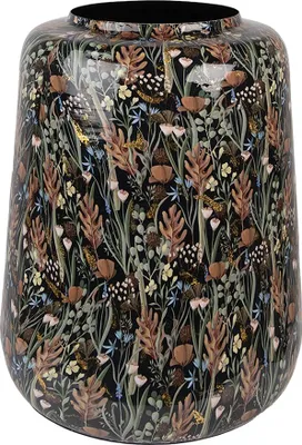 Immagine prodotto di Vaso Clayre & Eef Ø 31x40 cm Nero Marrone Metallo Fiori