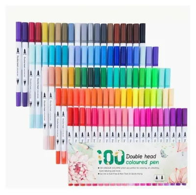 Produktbild von Acrylmarker, 48 Farben, permanente, wasserfeste Marker für Steinmalerei, DIY-Fotoalbum, Kunststoff-Acrylmarker.