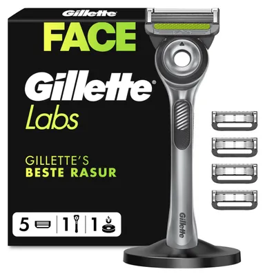 Produktbild von Gillette Labs Rasierer Herren, Nassrasierer, Metall, Grau