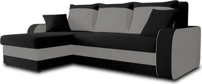 Image de Best Mobilier Valos - canapé d'angle réversible - 4 places - convertible avec coffre - en velours , Noir / Gris