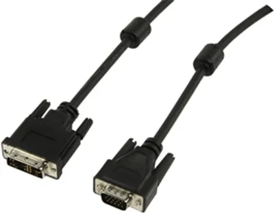 Produktbild von Valueline CABLE-195/3, 3 m, DVI-A, VGA (D-Sub), Nickel, Schwarz, Männlich/Männlich