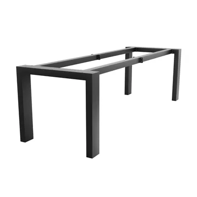 Produktbild von MetaloPro Etamin Extreme - Stabile Metall Tischbeine, Schwarz Tischkufen/Tischgestell für Esstisch, Schreibtisch Möbelfüße Beine, Trapez Form, Schwerlast Design für Wohnzimmer und Büro – 260x80x72 cm