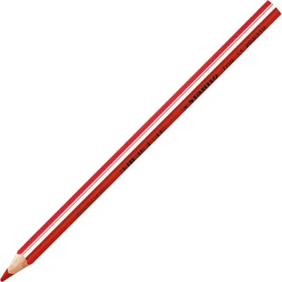 Image de Crayon de couleur triangulaire - STABILO Trio épais - crayon simple - rouge