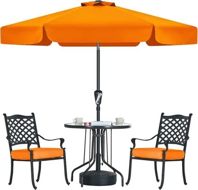 Produktbild von Famanu Sonnenschirm mit Volant, 230 cm, orange