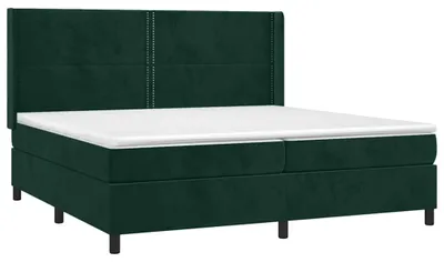 Produktbild von vidaXL Boxspringbett mit Matratze Dunkelgrün 200x200 cm Samt