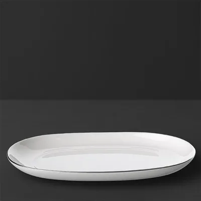 Zdjęcie produktu dla Villeroy & Boch 1046363570, Talerz do przystawek, Owalny, Porcelana, Biały, Anmut, 20 cm
