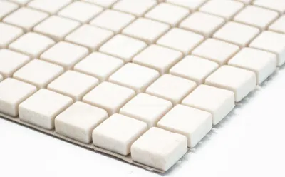 Produktbild von Handmuster Mosaik Fliese Marmor Naturstein weiß Botticino Anticato MOS38-0104_m